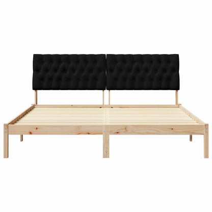 Letto con Testiera Rivestita con testiera Marrone 180 x 200 cm