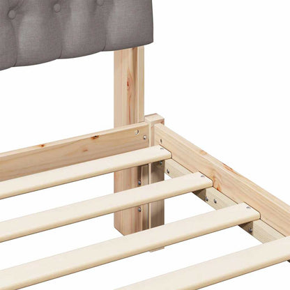 Letto con Testiera Rivestita con testiera Marrone 180 x 200 cm