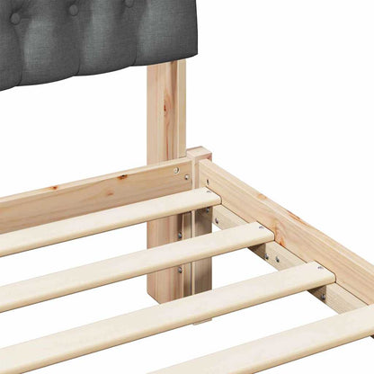 Letto con Testiera Rivestita con testiera Marrone 160 x 200 cm