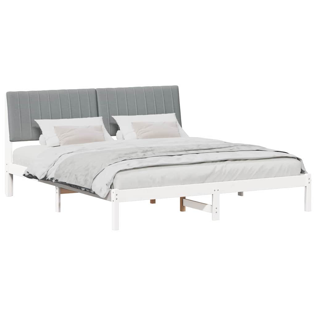 Struttura del letto Grigio chiaro 180 x 200 cm Pino massello | homemem39