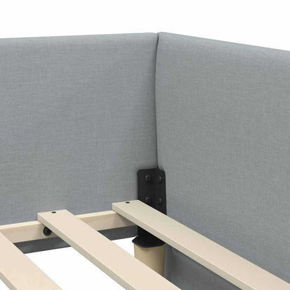 Struttura Letto Angolare con Materasso 2 pcs Grigio chiaro | homemem39