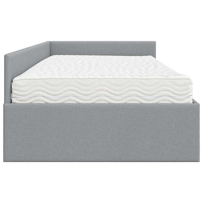 Struttura Letto Angolare con Materasso 2 pcs Grigio chiaro | homemem39