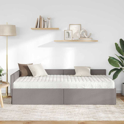 Struttura Letto Angolare con Materasso 2 pcs Talpa Tessuto