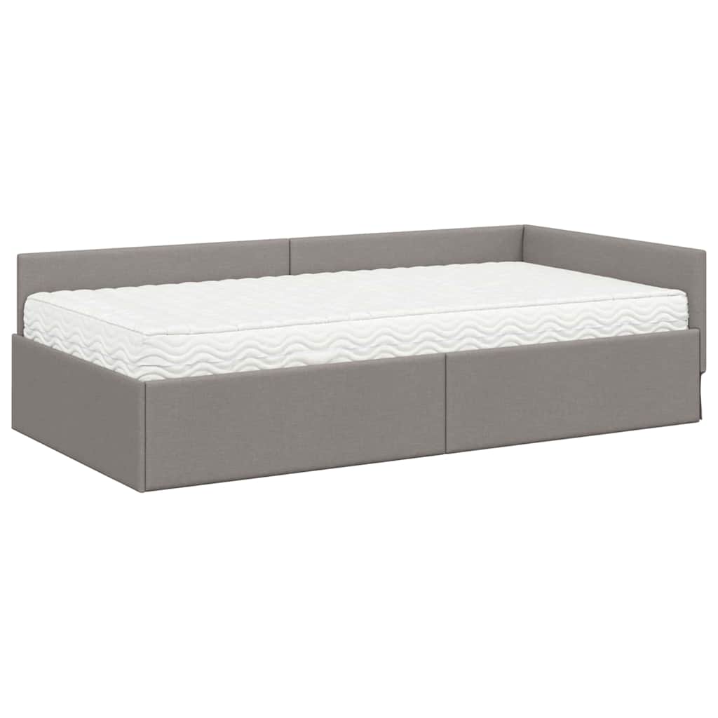 Struttura Letto Angolare con Materasso 2 pcs Talpa Tessuto | homemem39
