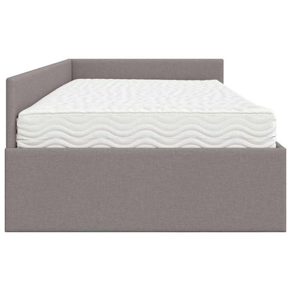 Struttura Letto Angolare con Materasso 2 pcs Talpa Tessuto | homemem39
