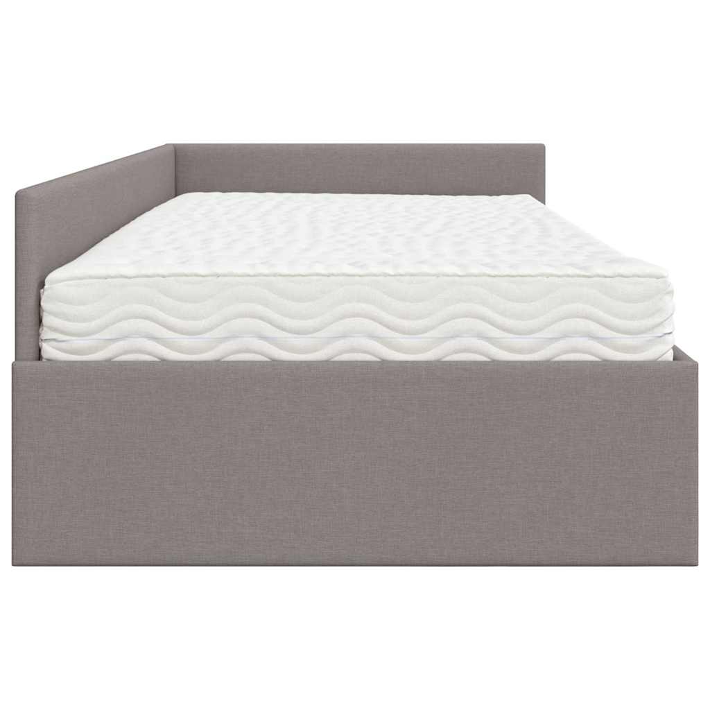 Struttura Letto Angolare con Materasso 2 pcs Talpa Tessuto