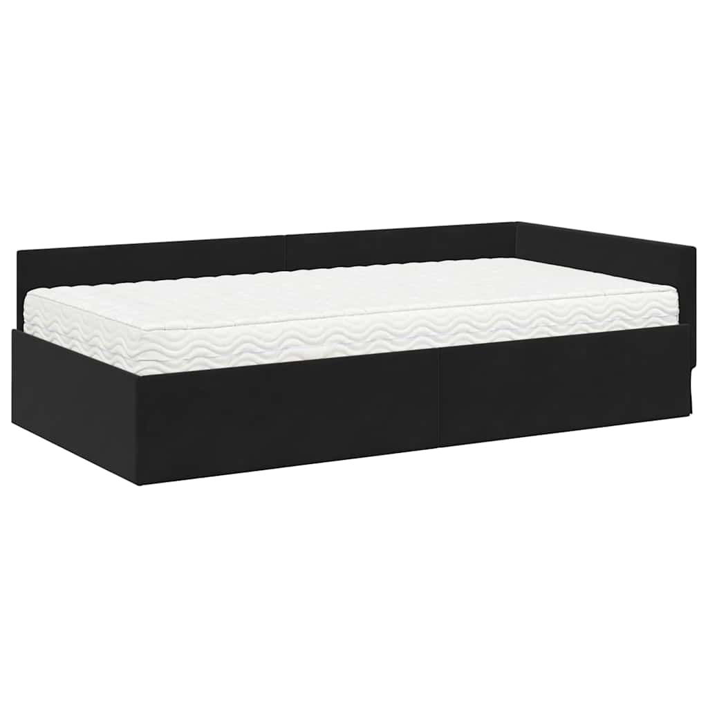 Struttura Letto Angolare con Materasso 2 pcs Grigio Velluto | homemem39