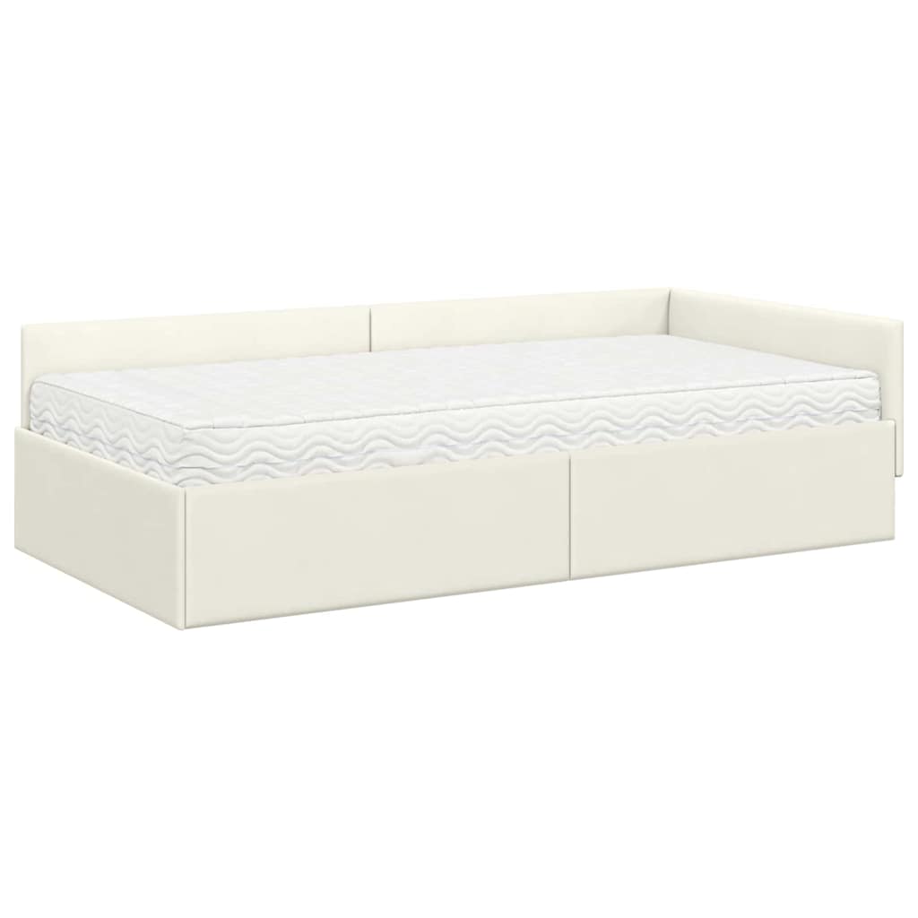Struttura Letto Angolare con Materasso 2 pcs Grigio Velluto | homemem39