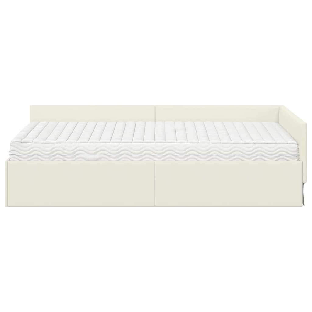Struttura Letto Angolare con Materasso 2 pcs Grigio Velluto | homemem39