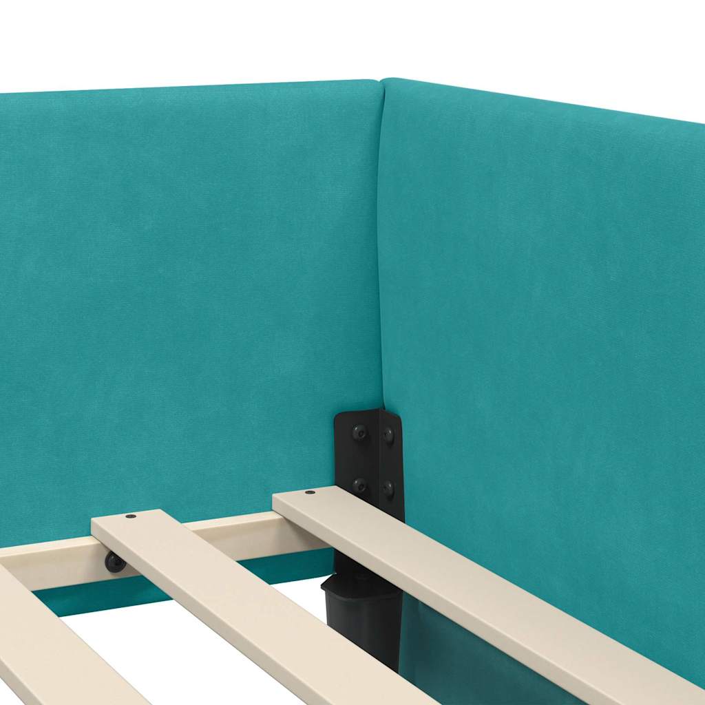 Struttura Letto Angolare con Materasso 2 pcs Verde Velluto | homemem39