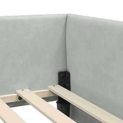 Struttura Letto Angolare con Materasso 2 pcs Grigio chiaro | homemem39