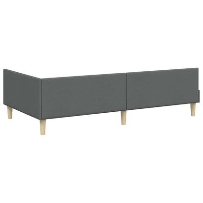 Struttura Letto Angolare con Materasso 2 pcs Grigio Tessuto | homemem39