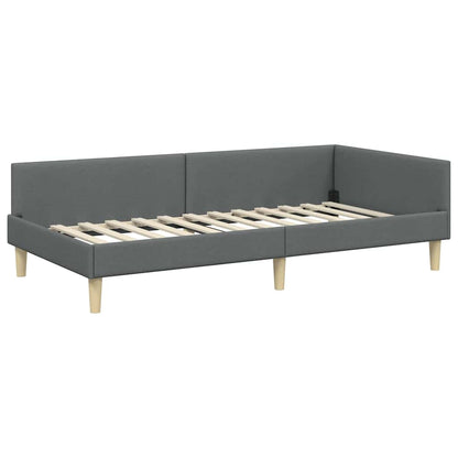 Struttura Letto Angolare con Materasso 2 pcs Grigio Tessuto | homemem39