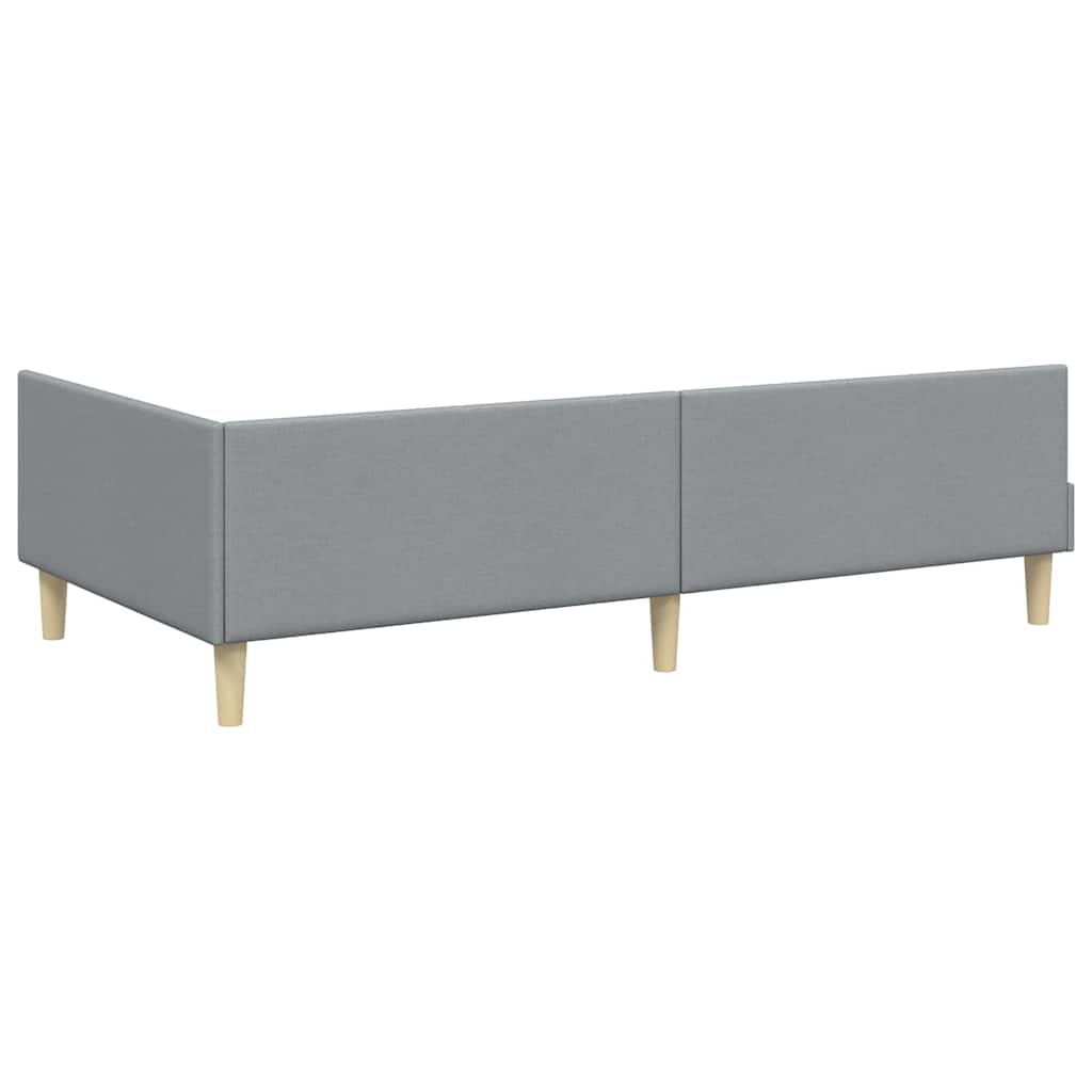 Struttura Letto Angolare con Materasso 2 pcs Grigio chiaro