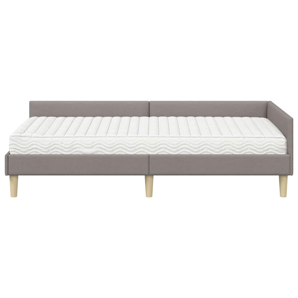 Struttura Letto Angolare con Materasso 2 pcs Talpa Tessuto