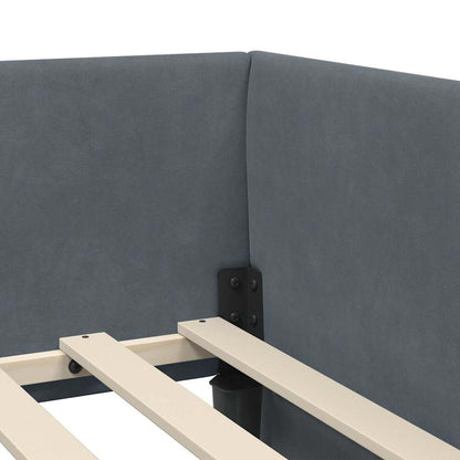 Struttura Letto Angolare con Materasso 2 pcs Grigio Velluto | homemem39