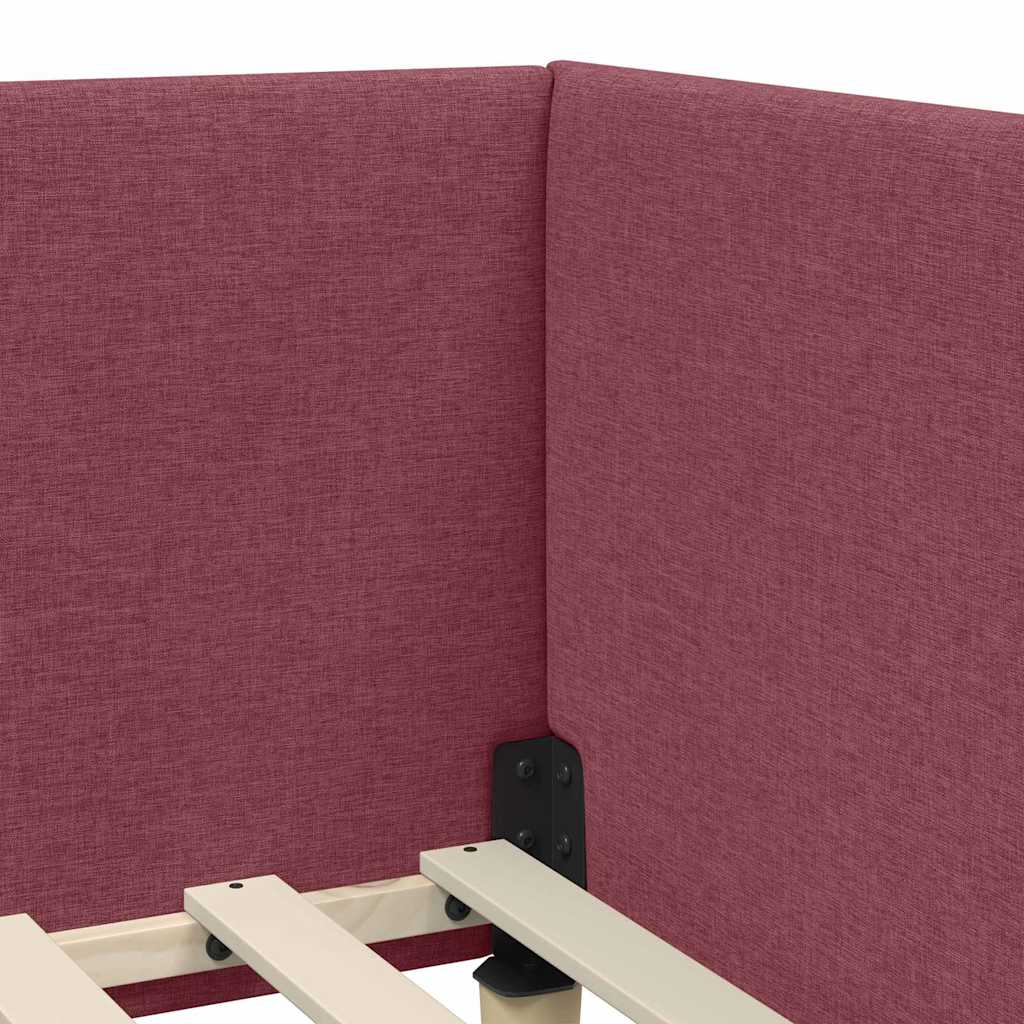 Struttura Letto Angolare con Materasso 2 pcs Grigio Tessuto | homemem39