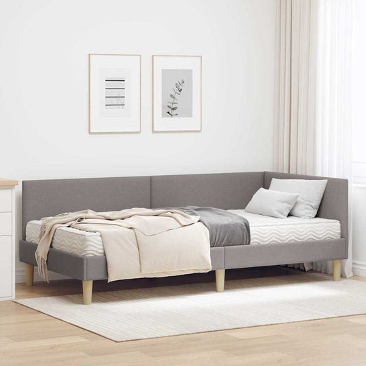 Struttura Letto Angolare con Materasso 2 pcs Talpa Tessuto | homemem39