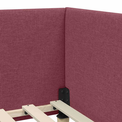 Struttura Letto Angolare con Materasso 2 pcs Grigio Tessuto | homemem39