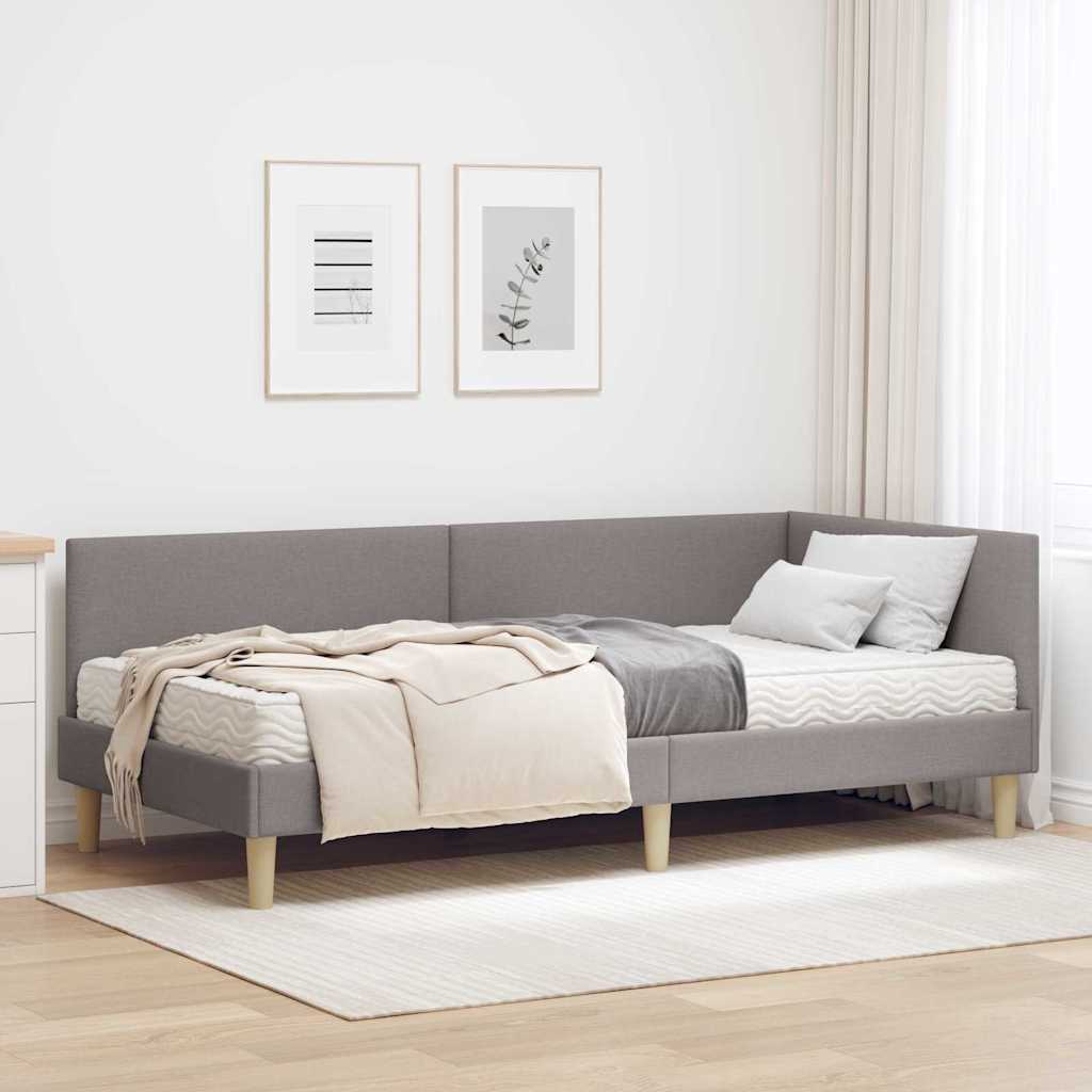 Struttura Letto Angolare con Materasso 2 pcs Talpa Tessuto