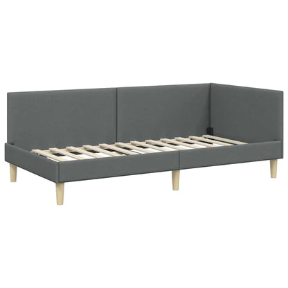 Struttura Letto Angolare con Materasso 2 pcs Grigio Tessuto | homemem39