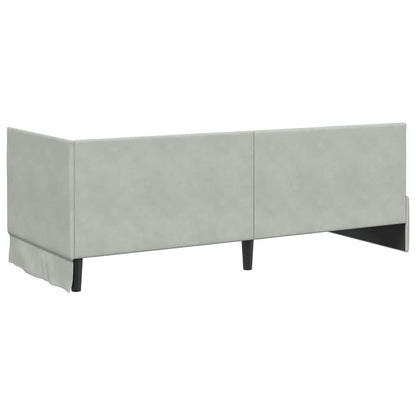 Struttura Letto Angolare con Materasso 2 pcs Grigio chiaro
