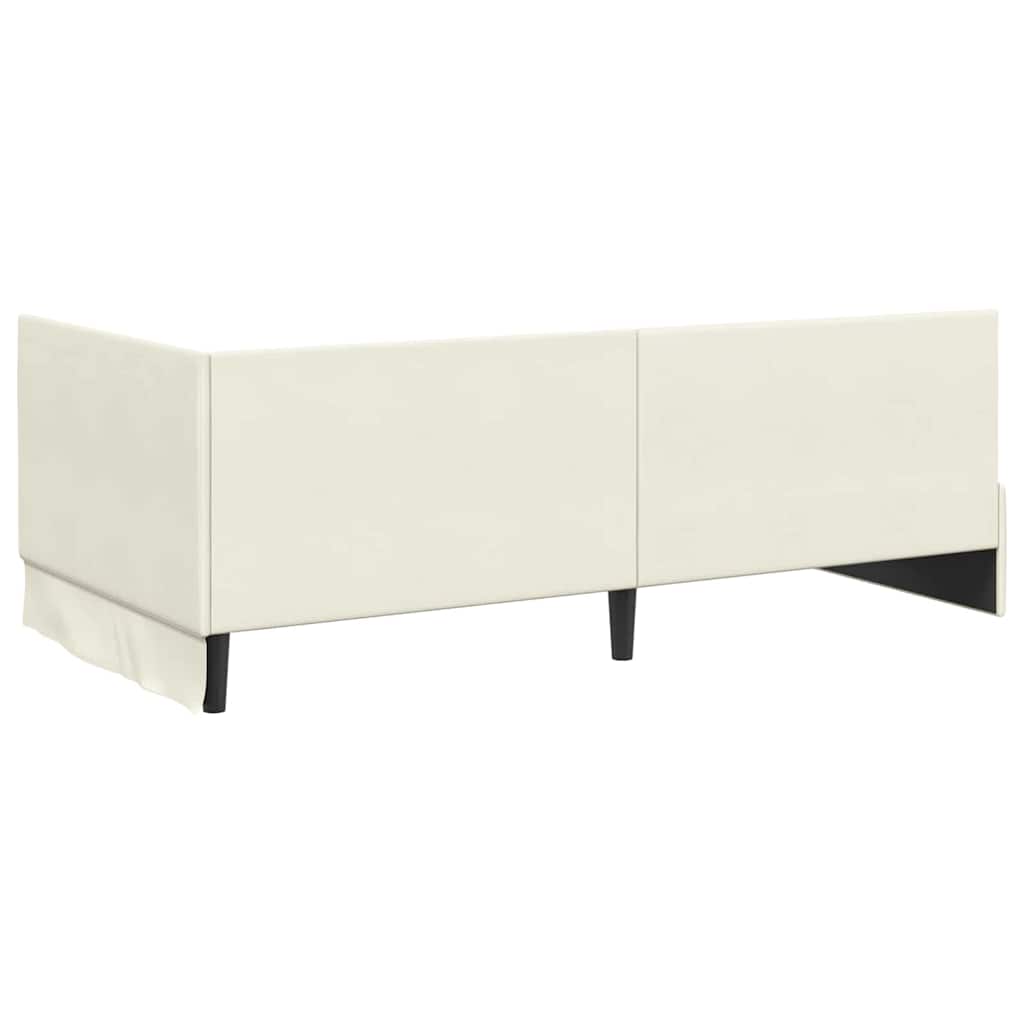 Struttura Letto Angolare con Materasso 2 pcs Crema Velluto | homemem39