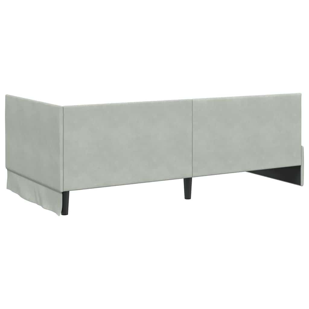 Struttura Letto Angolare con Materasso 2 pcs Grigio chiaro