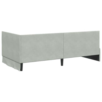 Struttura Letto Angolare con Materasso 2 pcs Grigio chiaro