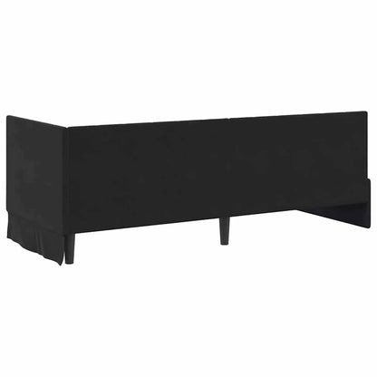 Struttura Letto Angolare con Materasso 2 pcs Nero Velluto | homemem39