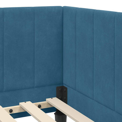 Struttura Letto Angolare con Materasso 2 pcs Blu Velluto | homemem39