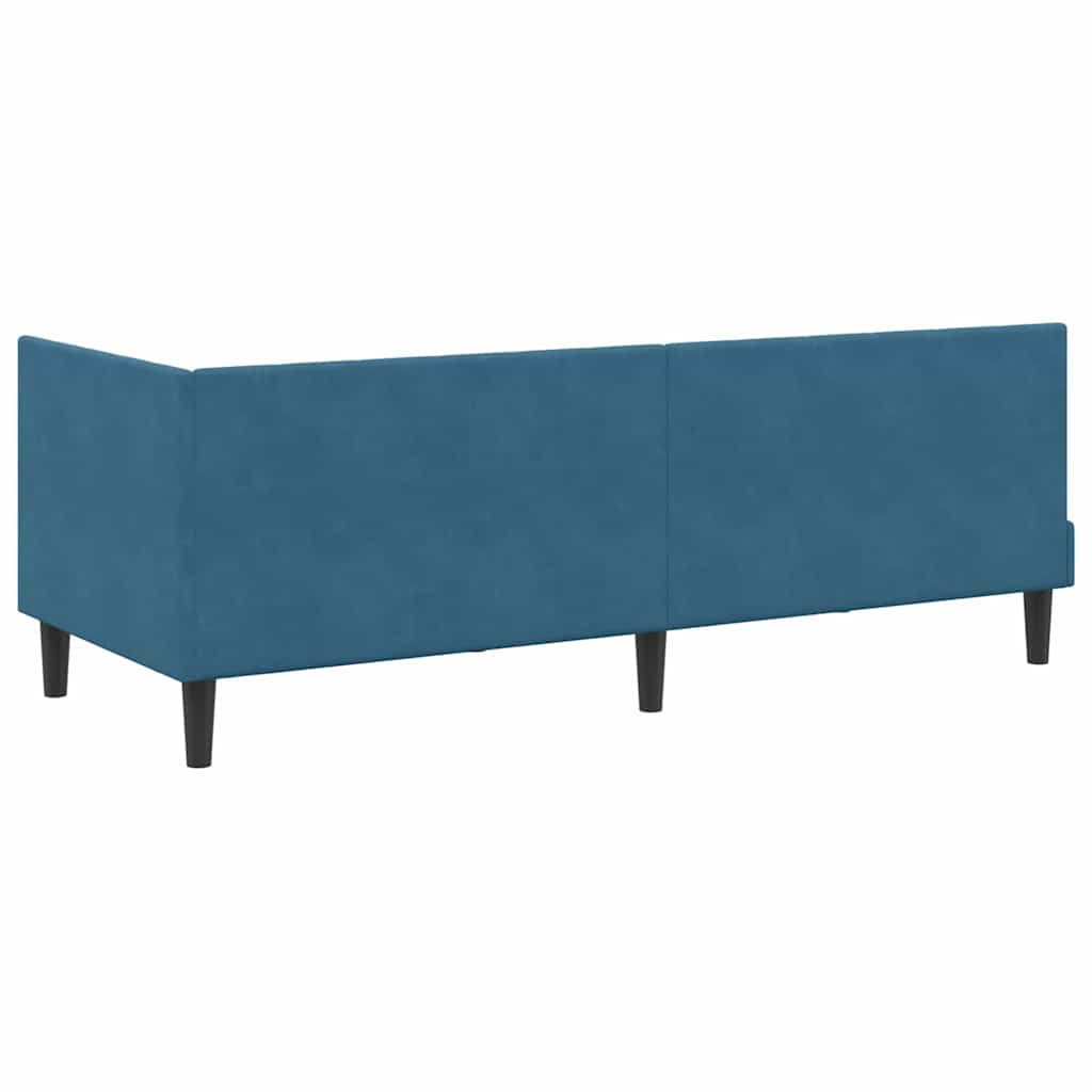Struttura Letto Angolare con Materasso 2 pcs Blu Velluto | homemem39