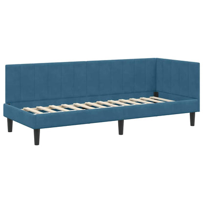 Struttura Letto Angolare con Materasso 2 pcs Blu Velluto | homemem39