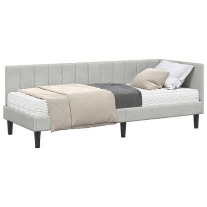 Struttura Letto Angolare con Materasso 2 pcs Grigio chiaro | homemem39