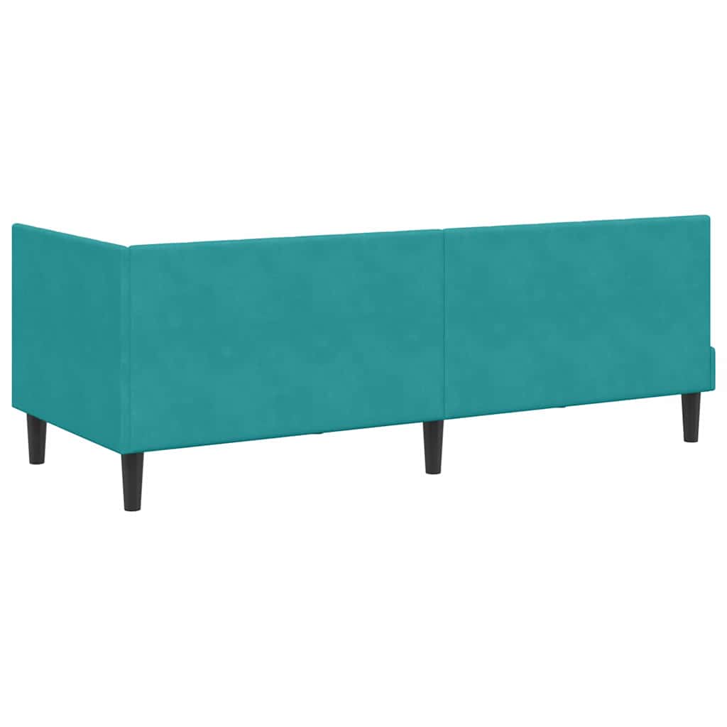 Struttura Letto Angolare con Materasso 2 pcs Turchese Velluto | homemem39