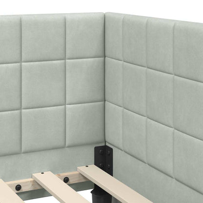 Struttura Letto Angolare con Materasso 2 pcs Grigio chiaro | homemem39