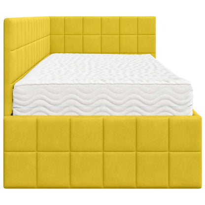 Struttura Letto Angolare con Materasso 2 pcs Giallo Velluto | homemem39