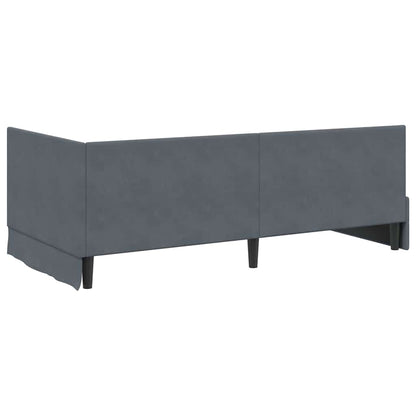 Struttura Letto Angolare con Materasso 2 pcs Grigio Velluto | homemem39