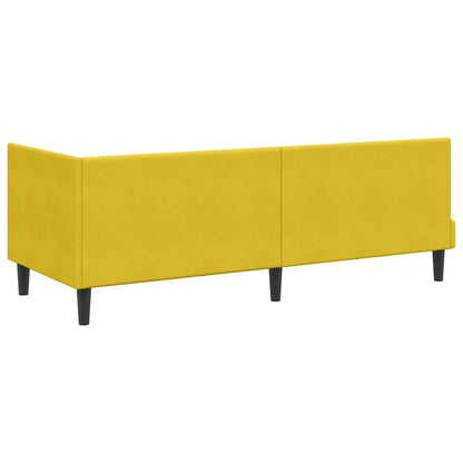 Struttura Letto Angolare con Materasso 2 pcs Giallo Velluto
