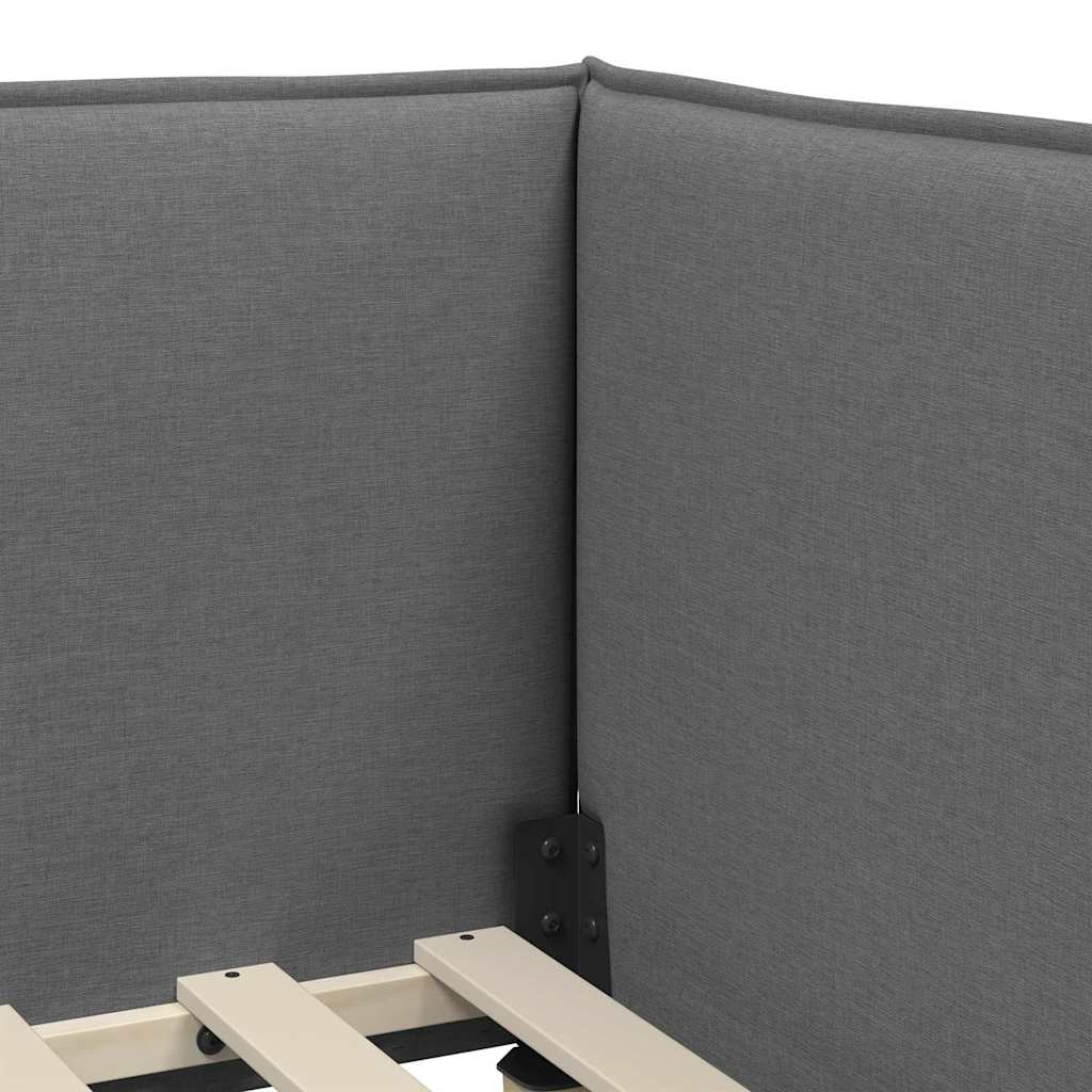 Struttura Letto Angolare con Materasso 2 pcs Grigio Velluto | homemem39