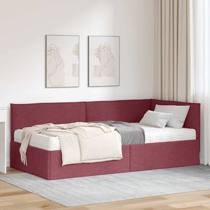 Struttura Letto Angolare con Materasso 2 pcs Grigio Velluto | homemem39