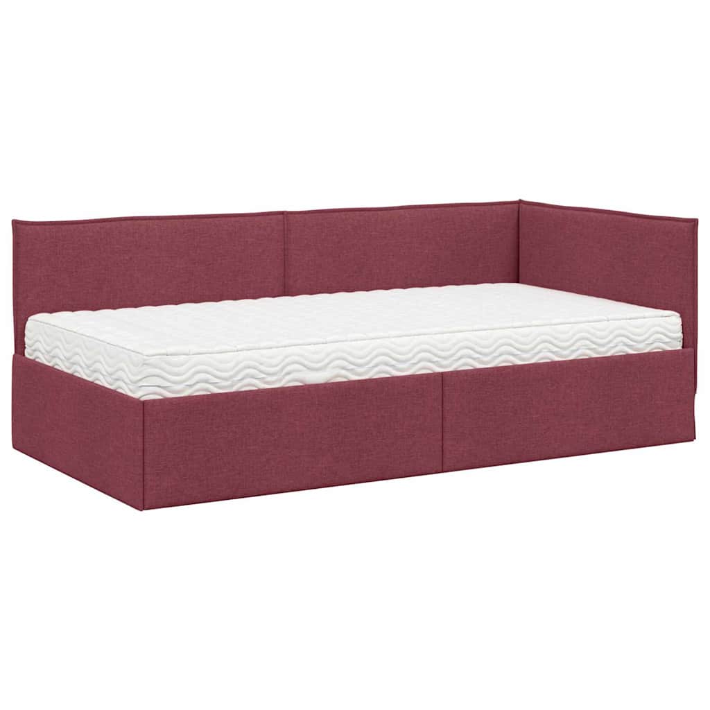 Struttura Letto Angolare con Materasso 2 pcs Grigio Velluto | homemem39