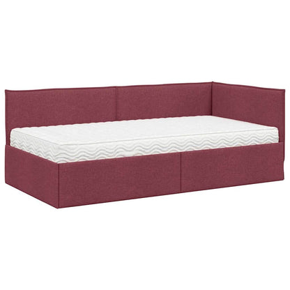 Struttura Letto Angolare con Materasso 2 pcs Grigio Velluto | homemem39