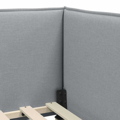 Struttura Letto Angolare con Materasso 2 pz Grigio chiaro | homemem39