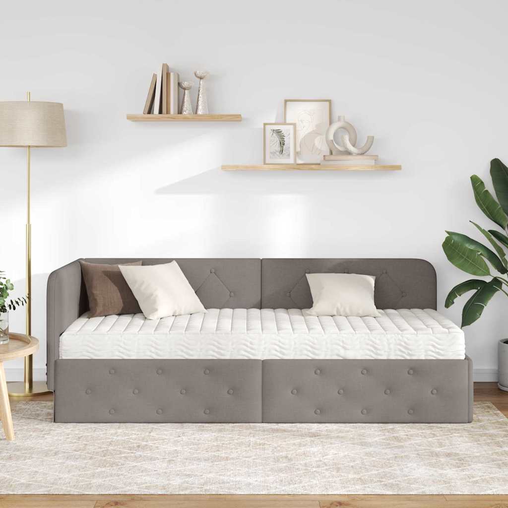 Cornice del letto ad angolo Talpa 80 x 200 cm Tessuto | homemem39