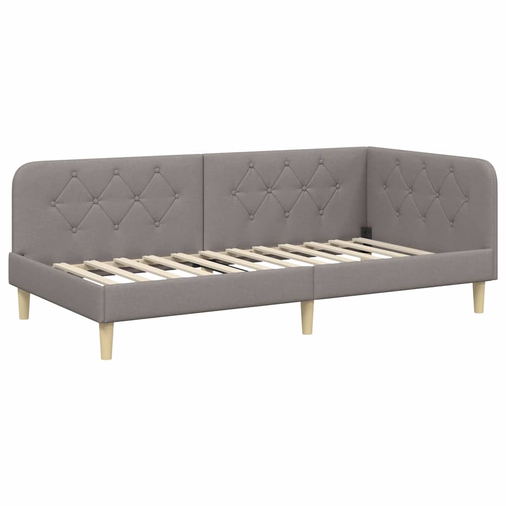 Cornice del letto ad angolo Talpa 90 x 200 cm Tessuto | homemem39