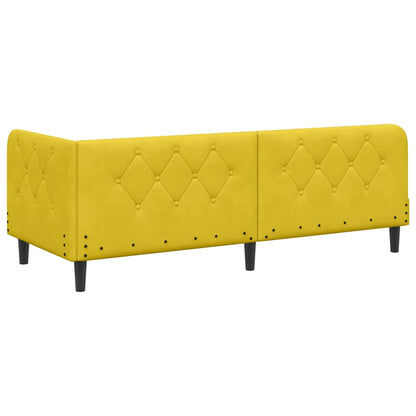 Cornice del letto ad angolo Giallo 80 x 200 cm Velluto | homemem39