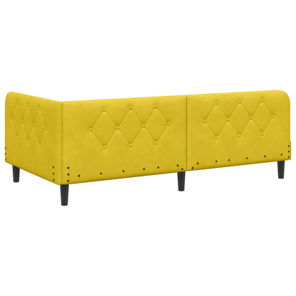 Cornice del letto ad angolo Giallo 90 x 190 cm Velluto | homemem39