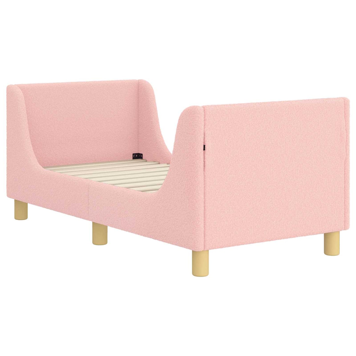 Struttura letto per bambini con testata Rosa 70 x 140 cm Bouclé | homemem39
