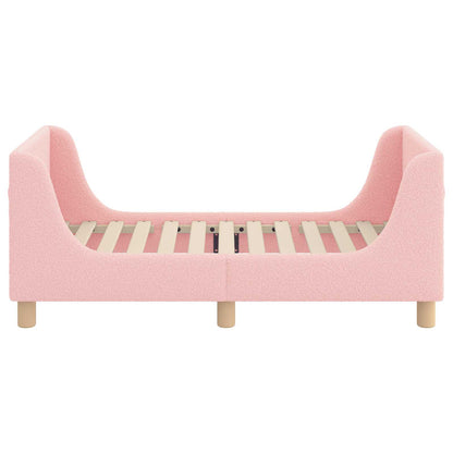 Struttura letto per bambini con testata Rosa 70 x 140 cm Bouclé | homemem39